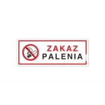 NAKLEJKA ZAKAZ PALENIA 21X8 A'1