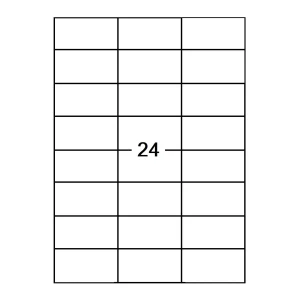 ETYKIETA ARKUSZ A4 (24) 70X37 A'100 BIAŁY