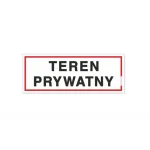 TABLICZKA 21X8 TEREN PRYWATNY