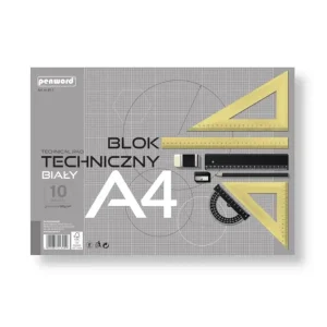 BLOK TECHNICZNY A4 BIAŁY 160GR A'10/120