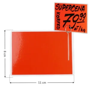 CENA LAMINOWANA A7 CZERWONA
