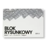 BLOK RYSUNKOWY A4 BIAŁY BR-9 110g 20 KARTEK