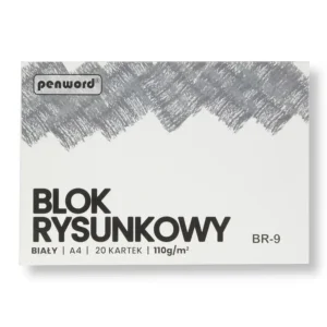 BLOK RYSUNKOWY A4 BIAŁY BR-9 110g 20 KARTEK