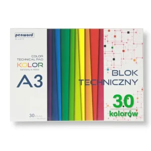 BLOK TECHNICZNY A3 KOLOR 30K 30 KOL