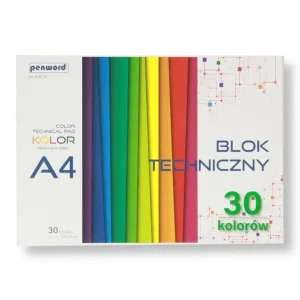 BLOK TECHNICZNY A4 KOLOR 30K 30 KOL