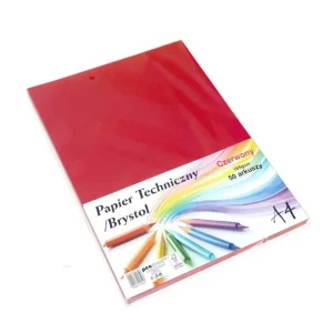 PAPIER KOLOR 185G A'50 CZERWONY