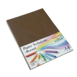 PAPIER KOLOR 185G A'50 BRĄZOWY
