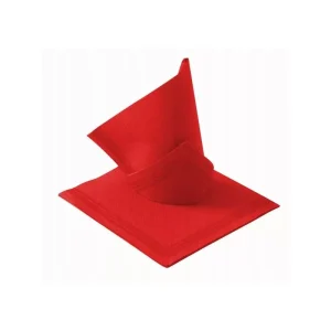 SERWETKI TENDANCE 38X38 CZERWONE Z PASKAMI A'50